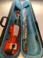 Violin, 4/4 for Beginners with Bow, Rosins, Hard Case, Fingerboard Stickers,