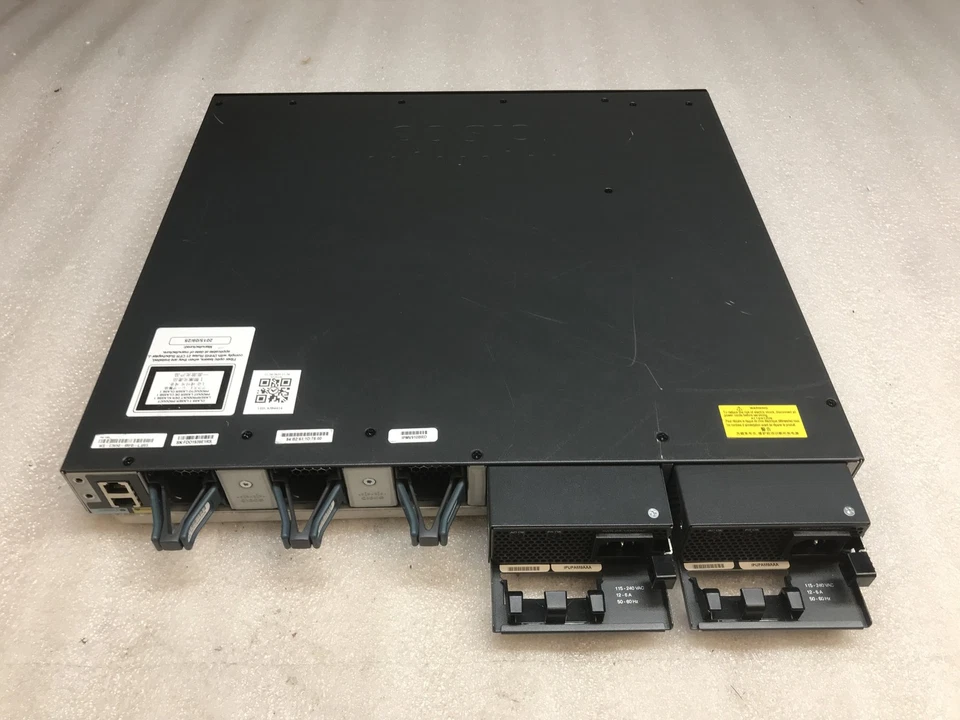 Cisco WS-C3650-48FD-L 48-Port Gigabit PoE+ 10G Switch w/ 2x 1025W PSU - Image 4 of 4