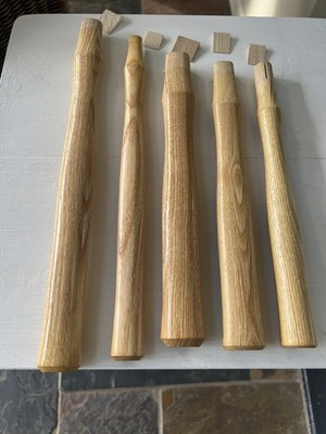  5x Ersatz Britische Esche Hammergriffe mit Keilen ( 5 Größen )