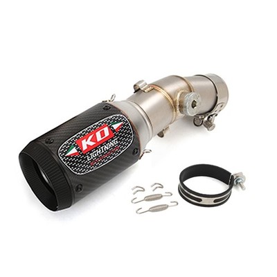 Ninja 650R ER-6N 2006-2011 Carbon Exhaust Muffler Mid Pipe Slip on For Kawasaki
