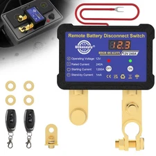 Kill Switch for Car, Remote Battery Disconnect 12V 240A, Car... 