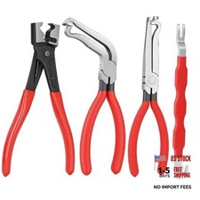 4 Pieces Electrical Disconnect Pliers for Cars, Automotive Disconnect 4 Pcs Red