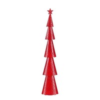 Mica Decorations Dekoration Weihnachtsbaum - L18 X B9 X H91 Cm - Eisen - Rot