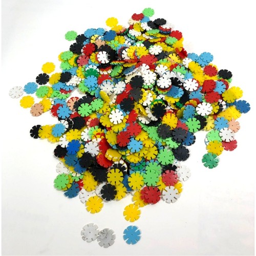 Vintage 1970's Mega Lot Deelie Bobbers Plastic Building Toy Flowers Colorful - Bild 2 von 6