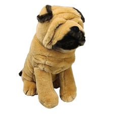 Dakin Shar Pei Plush Dog 1987 Stuffed Animal 13in Wrinkles Realistic Sitting Pup