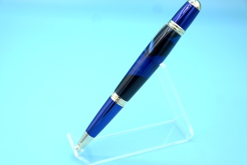 Estilo Sierra - bolígrafo prisma en azul y oro con perla negra y azul - Imagen 3 de 11