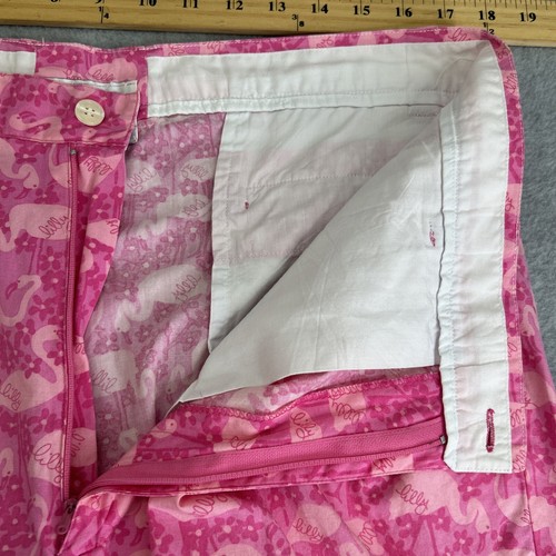 Men’s Lilly Pulitzer Size 36 Vintage White Tag Shorts Strawberry Pink Flamingo - Picture 2 of 13