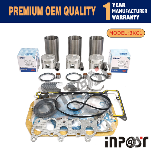 3KC 3KC1 Overhual Rebuild Kit For Isuzu Liner Piston Ring Bearing Gasket Set STD - Picture 1 of 5