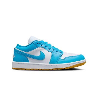 NIKE WMNS Air Jordan 1 Low ''Dark Powder Blue'' SCHUHE WEISS BLAU ORIGINAL NEU