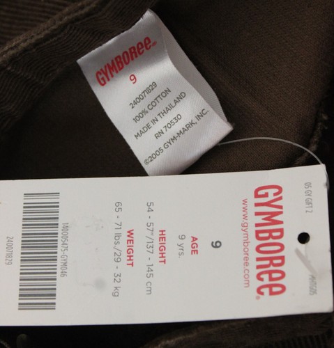 NWT 2005 Gymboree Tyrolean Lure 2 Pc Brown Corduroy Skirt Set Socks sz 9 Heart - Picture 7 of 8