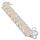 Triplet Opal Gemstone Handmade 925 Sterling Silver Jewelry Bracelet Size 7-8"