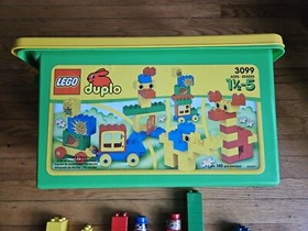 Lego Duplo Large Block with a storage Tub 3099 Total Of 224 pieces 