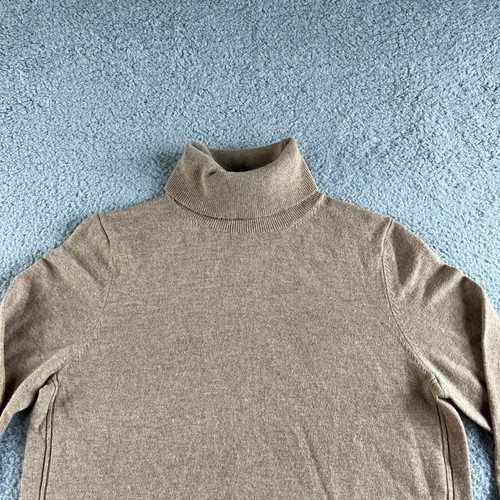 NEW Banana Republic Sweater Womens Large Beige Merino Wool Cashmere Turtleneck - Picture 4 of 17