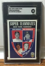 NY YANKEES signed TONY KUBEK & BOBBY RICHARDSON - 2002 Topps Super Teammates