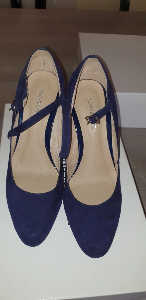 Womens Heels Shoes joanne mercer blue Velvet.Size 7.5 Au.Was 140