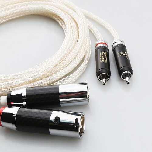 Par de cables de interconexión de audio Hi-End 16 núcleos 5N plata pura HiFi RCA a XLR macho - Imagen 9 de 11