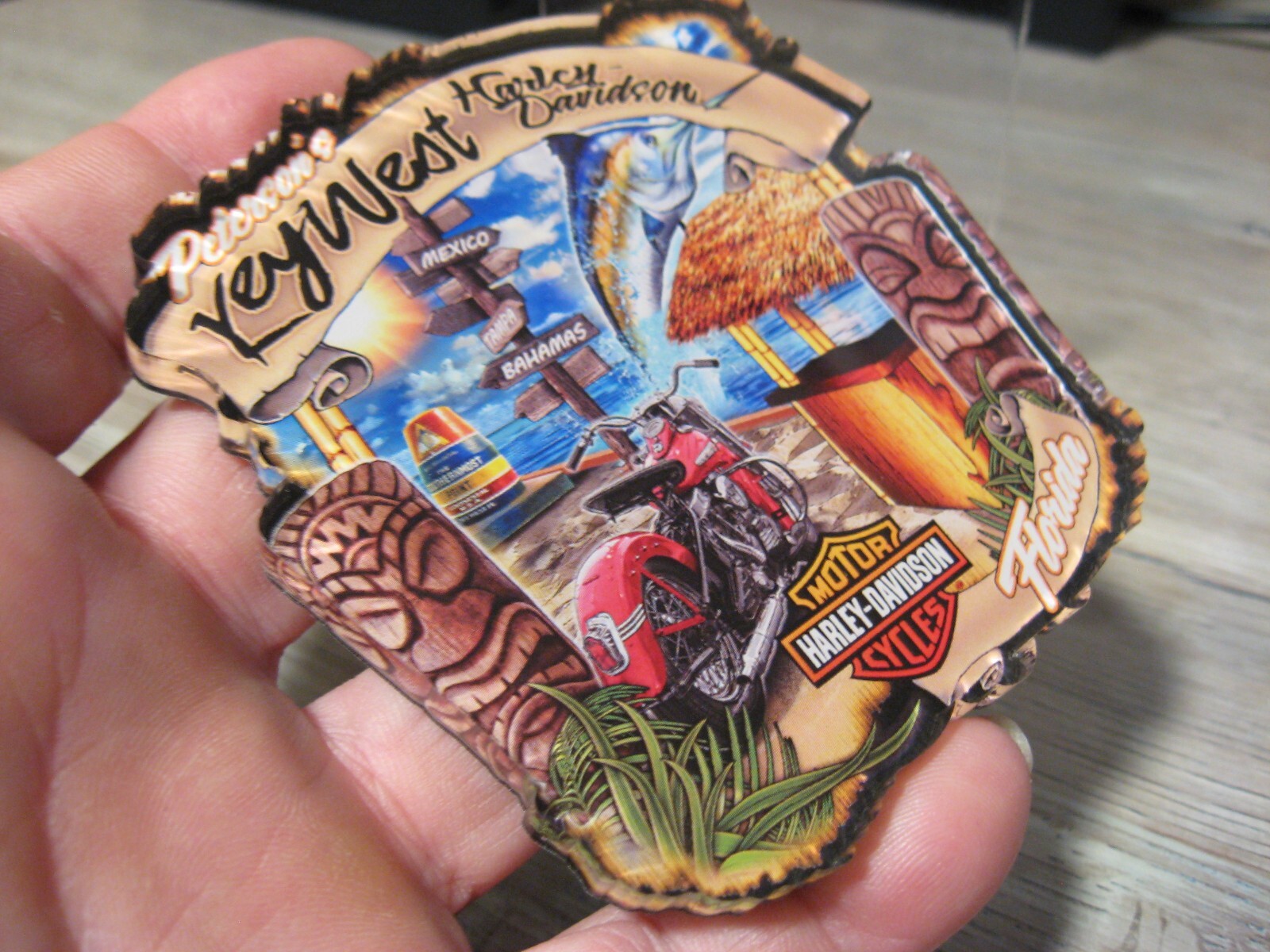 Genuine Harley Davidson Emblem Refrigerator Key West Florida