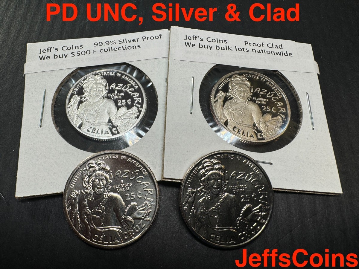 2024 PDSS US MINT SET Celia Cruz PD Unc + Clad & Silver Proof 4