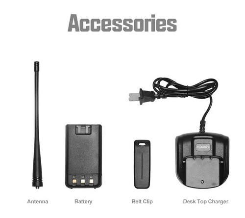 NOAA Weather Channel 6 Bands Amateur Ham Two Way Radio 128CH Walkie Talkie New - Zdjęcie 21 z 23