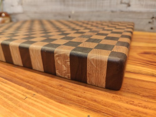 End Grain Cutting Board 10.5in x 16in 1 3/8" Thick Butcher Block Chopping - Picture 5 of 9
