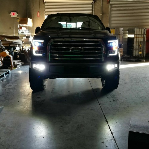 For Ford F150 F250 F350 Super Duty 9145 H10 100W 6000K White LED Fog Light Bulbs - Foto 7 di 12