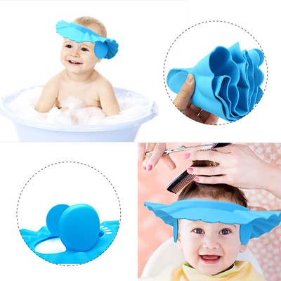 Baby Tearless Bath Shower Shampoo Visor Eye Shield Cap Hat Wash