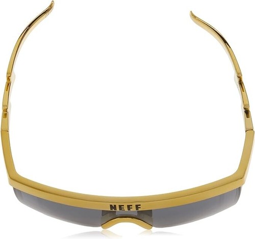 NEFF Men's Brodie Wrap Around Sport UV400 Sunglasses Rectangular Gold New - Picture 3 of 7