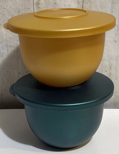 Tupperware 3621B Impressions Schüsseln grün & gold - Schmuckfarben 550 ml 2 Stück - Bild 4 von 9