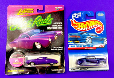 '98 first Editions Hot Wheels/'97 Johnny lightning Frankenstude Collectors ED V3