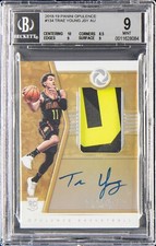 2018-19 Panini Opulence Trae Young RPA Rookie Patch Auto RC /79 BGS 9 /10 MINT
