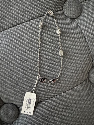 Michael Kors MK Logo Silver Brass Chain Toggle Bracelet MKj0127040 + FAST SHIP