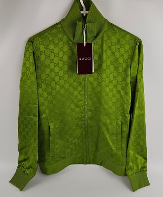 GUCCI Green GG Jacquard Zip Track Jacket New & Authentic | eBay