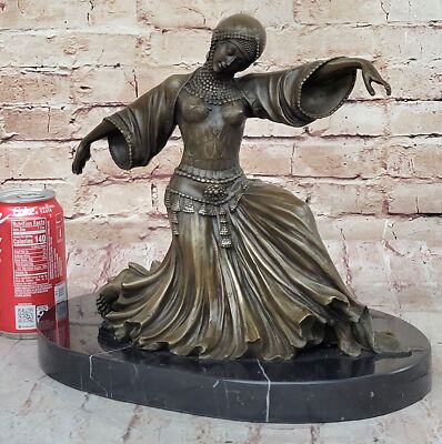k*n様 Chiparus エジプトの踊り子 Demetre Chiparus Egyptian Dancer Bronz Sculpture Signed D.H.