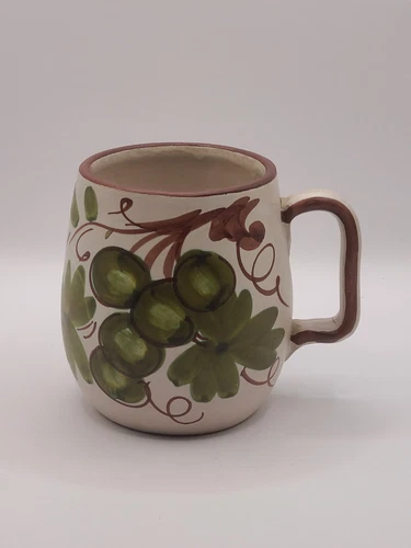 Hand painted Pottery Coffee Cup Made In Italy Mug Holt Howard