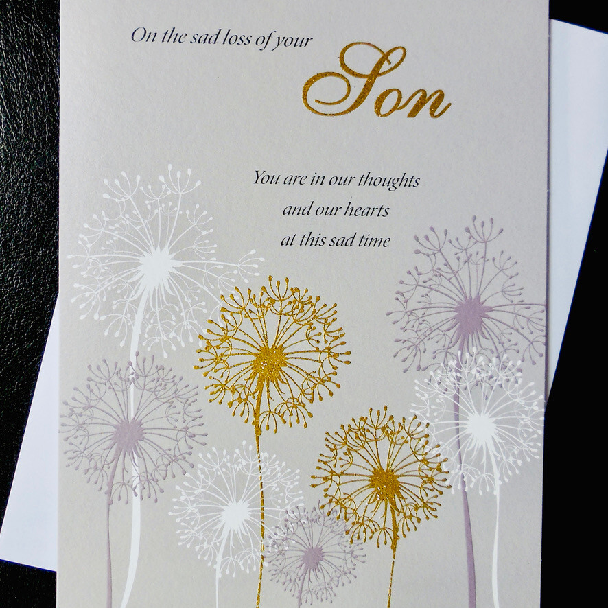 Son Sympathy Card  Condolence Bereavement Thinking Of You Regal Eternal