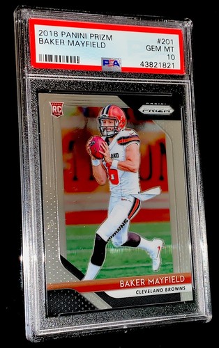 2018 PRIZM BAKER MAYFIELD #201 ROOKIE CARD PSA 10 GEM MINT 🏉Browns 🏉Buccaneers - Picture 3 of 4