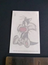 Vintage Stickers Looney Tunes Sylvester Vending Machine Sticker Temporary Tattoo