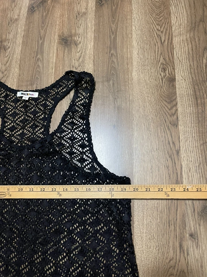 Miken Tank Top, Women's Size XL, Black, See Through, Sleeveless - Image 3 of 4