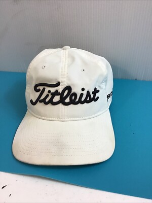 Titleist Pro V1 Hat White Medium Large Adjustable Band Fit by New