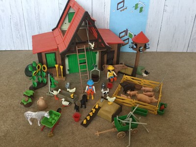 Playmobil 3716 Vintage Farm Yard Barn Instructions Figures