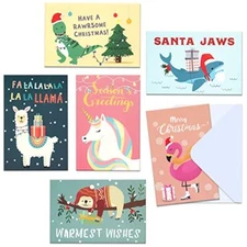 24 Pack Christmas Cards with Envelopes Happy Holiday Christmas Greeting Cards