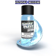 SPAZ STIX SZX10020 Sky Blue Mirror Chrome Airbrush Ready Paint, 2oz Bottle HRP