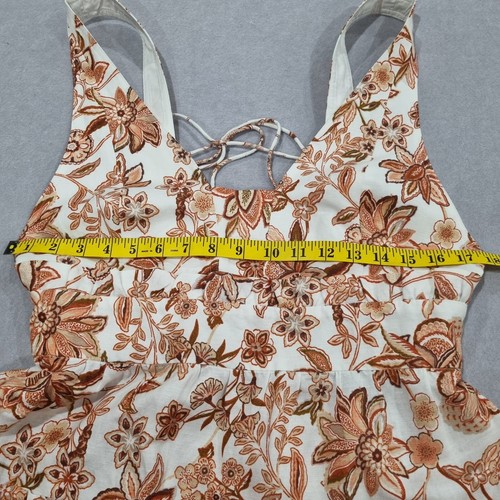 SHONA JOY NEW Carolina Tiered Midi Dress Sz 14 Brown Orange Peach Gathered BNWT - Picture 20 of 24