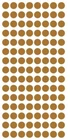 1/4" Metallic Gold Dots Round Vinyl Color Code Inventory  1/4 Inch Dot Stickers