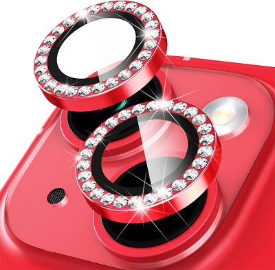 1/2x For iPhone 16 Pro MAX Tempered Glass Camera Protector Bling Diamond Lens