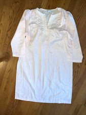 MISS ELAINE Vintage Granny Night Gown Pink Soft Light Weight Sz LARGE tb12m23