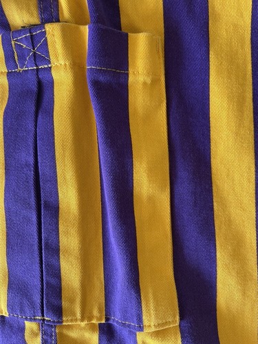 "Game Bibs" Cargo Shorts Men's Purple Gold Stripes LSU Lakers Vikings SZ 36 NWOT - Picture 5 of 7