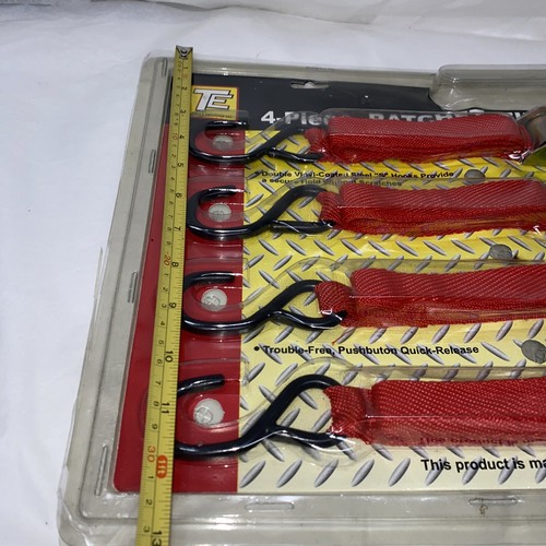 4pc 7/8" x 6ft Ratchet Tie Down Cargo Straps Moving Hauling Car Auto Tiedown - Picture 5 of 9