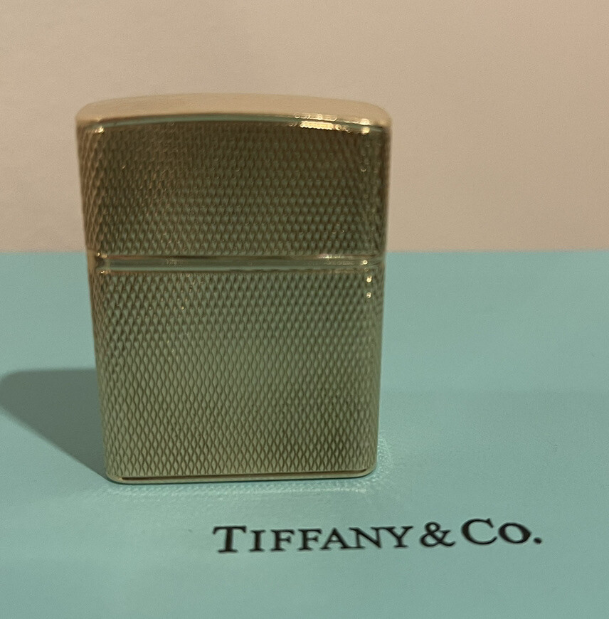 solid gold cigarette lighter Tiffany Co 14K Solid Yellow Gold Cigarette Lighter Vintage Mint