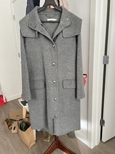 Authentic Coach 100% Virgin Wool Grey Coat With Shearling Size 2